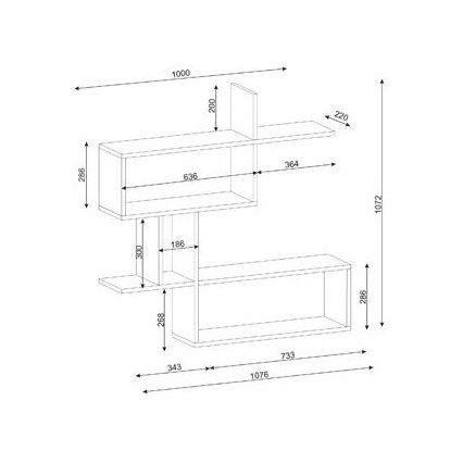 Sienas plaukts MONTERA 107x107 cm balts