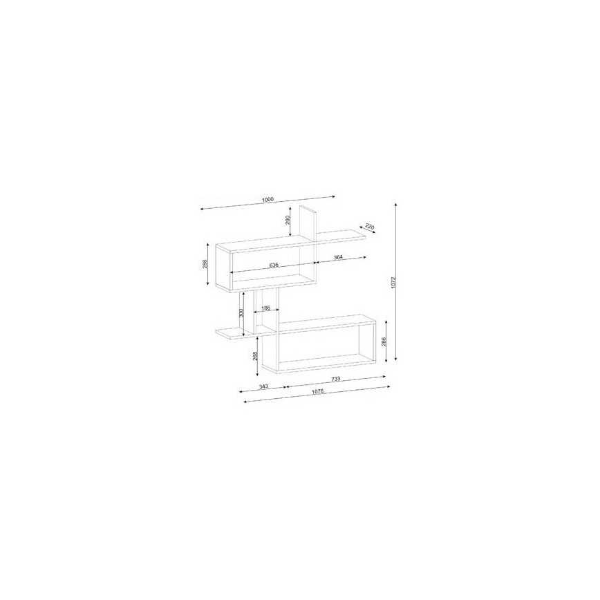 Sienas plaukts MONTERA 107x107 cm balts