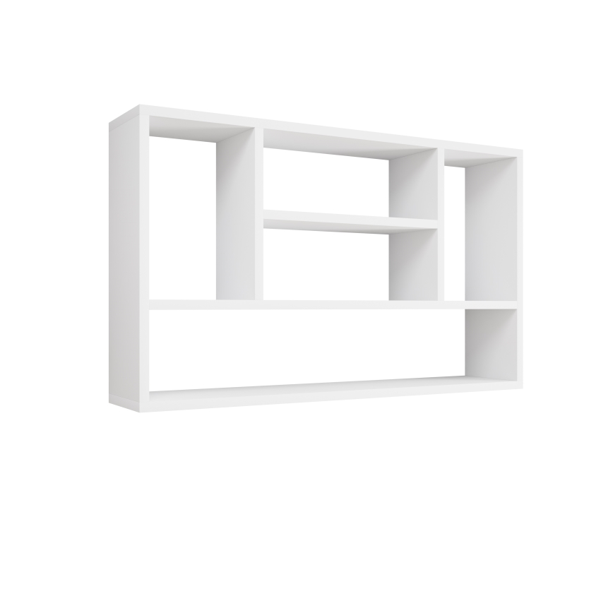 Sienas plaukts PAPIKO 100x60x20 cm balts