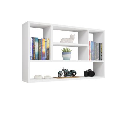 Sienas plaukts PAPIKO 100x60x20 cm balts