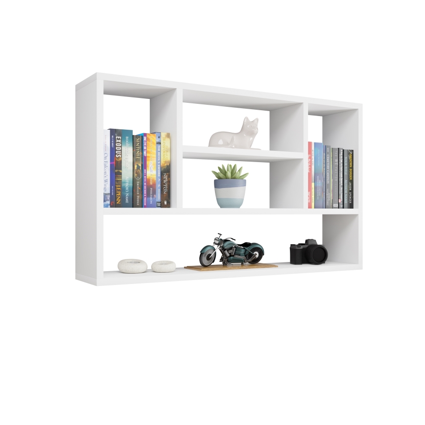 Sienas plaukts PAPIKO 100x60x20 cm balts