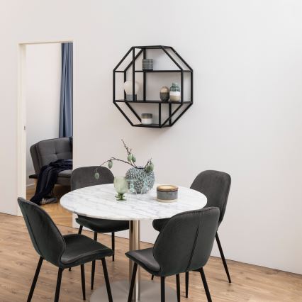 Sienas plaukts SARON 77x77 cm melns