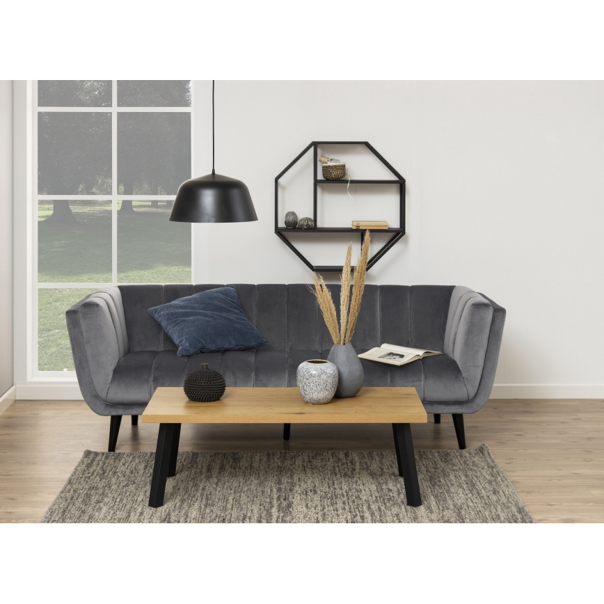 Sienas plaukts SARON 77x77 cm melns