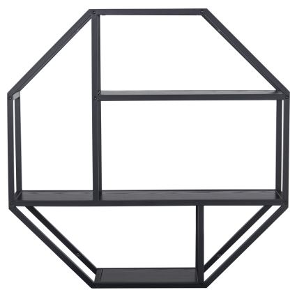 Sienas plaukts SARON 77x77 cm melns
