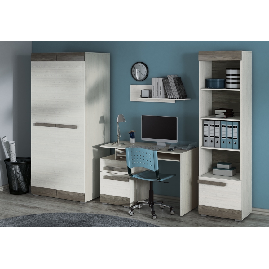 Sienas plaukts SARPA 23x92 cm balta