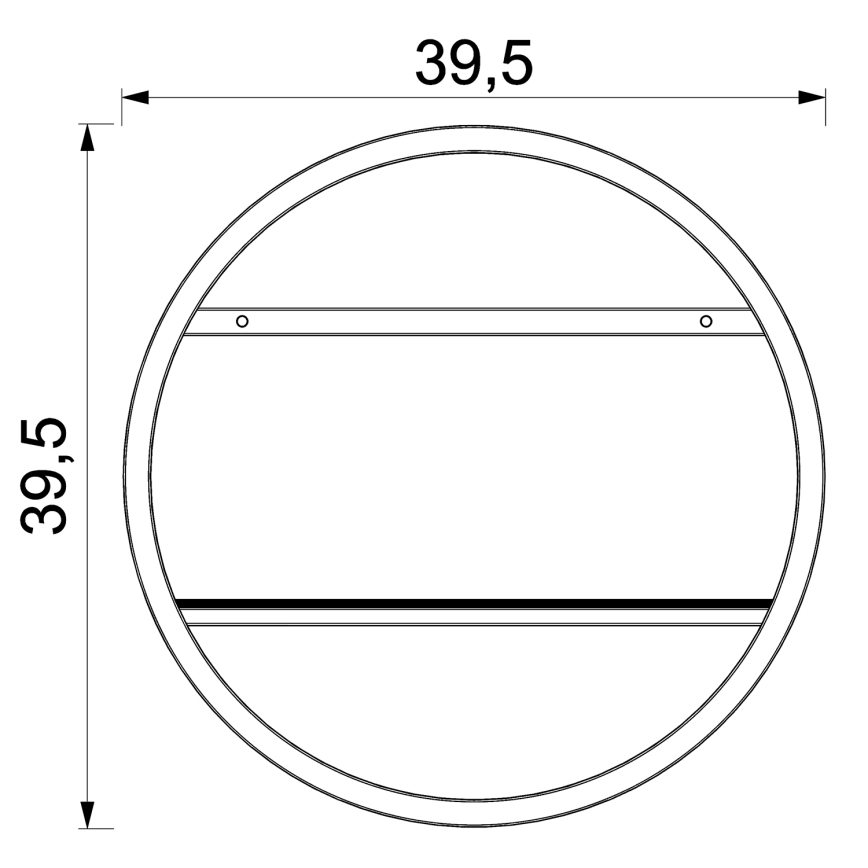 Sienas plaukts SHELF d. 39,5 cm ozols
