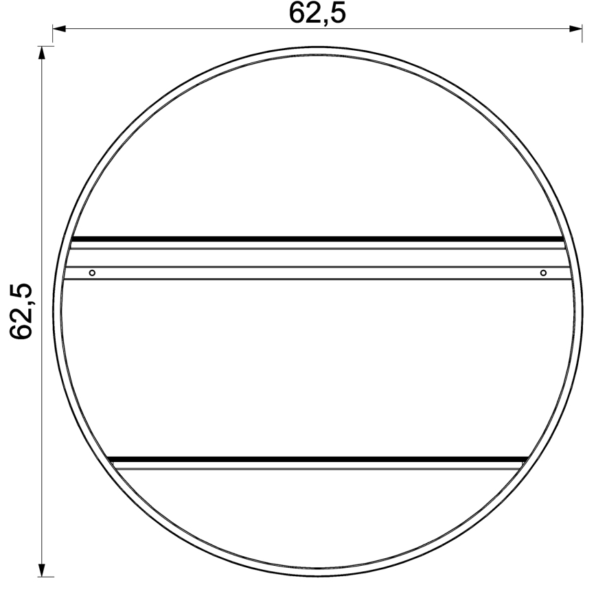Sienas plaukts SHELF d. 62,5 cm ozols