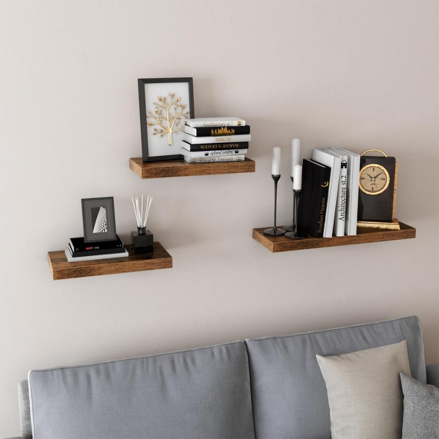 Sienas plaukts SHELFY brūns