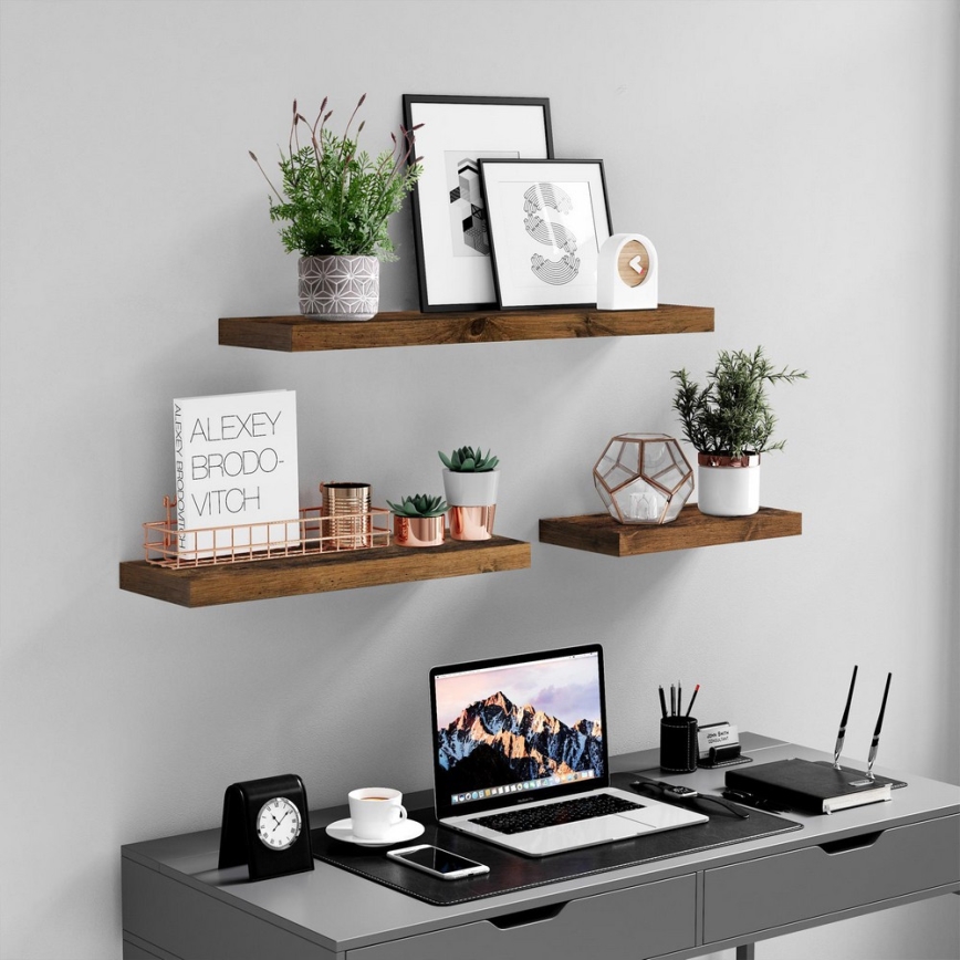 Sienas plaukts SHELFY brūns