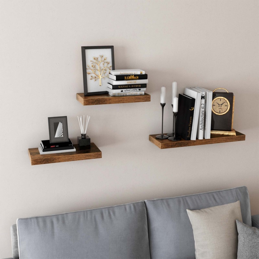 Sienas plaukts SHELFY brūns