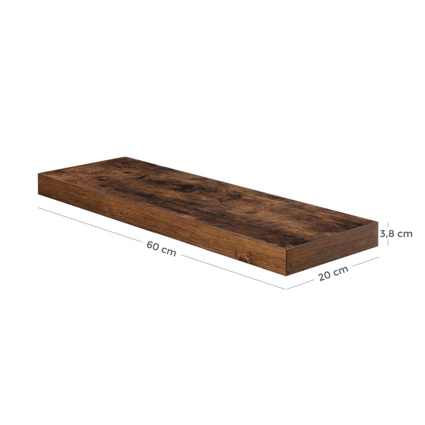 Sienas plaukts SHELFY brūns