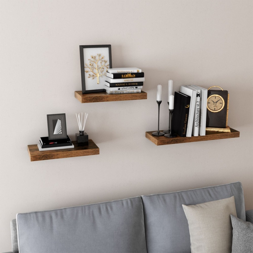 Sienas plaukts SHELFY brūns