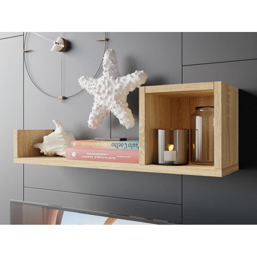 Sienas plaukts SILETO 20x60 cm Sonoma ozols