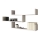 Sienas plaukts TRIO, 119x55x18 cm, balts