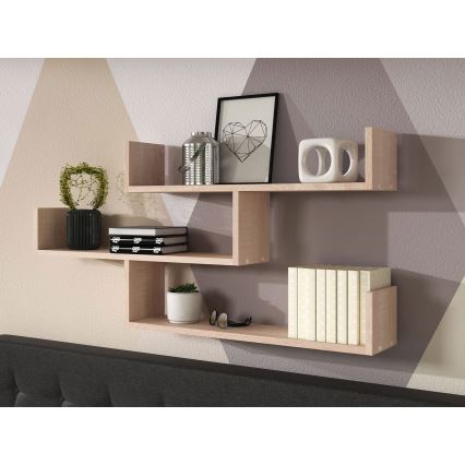 Sienas plaukts TRIO 119x55x18 cm sonoma ozols