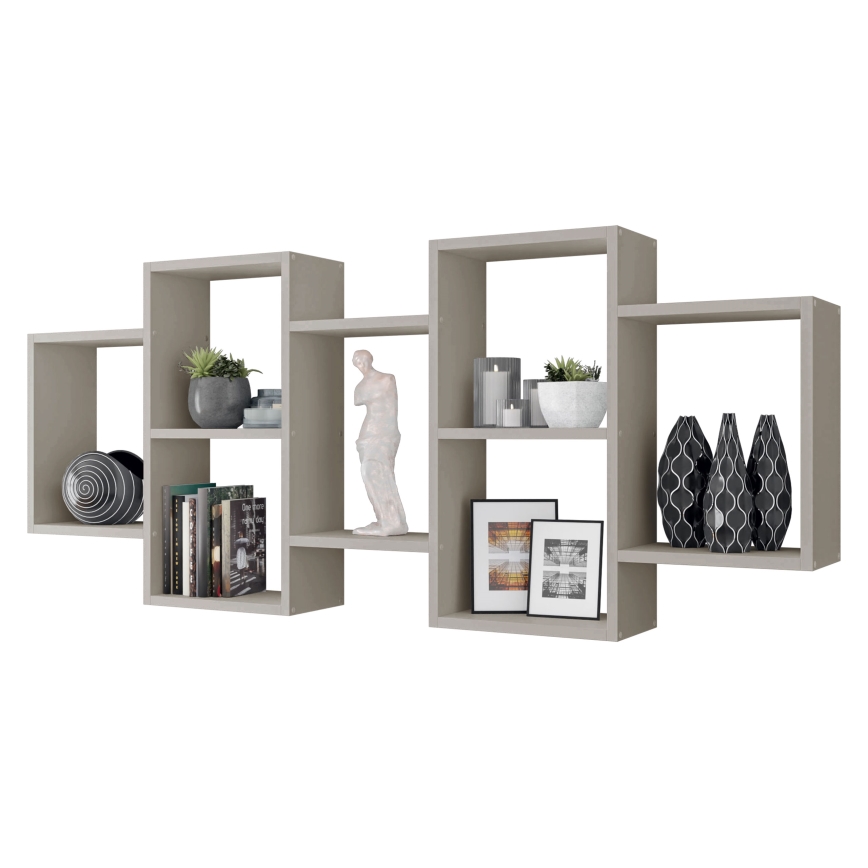 Sienas plaukts TRIO 161x65x18 cm kašmīrs