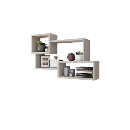 Sienas plaukts TRIO 87x54x18 cm kašmīrs