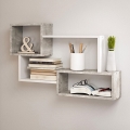 Sienas plaukts TRIO 87x54x18 cm pelēks/balts
