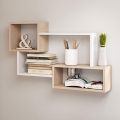 Sienas plaukts TRIO 87x54x18 cm sonomas ozols/balts