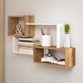 Sienas plaukts TRIO 87x54x18 cm Wotan ozols/balts