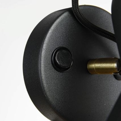 Sienas prožektors ASTAMA 1xE27/40W/230V melns/misiņš