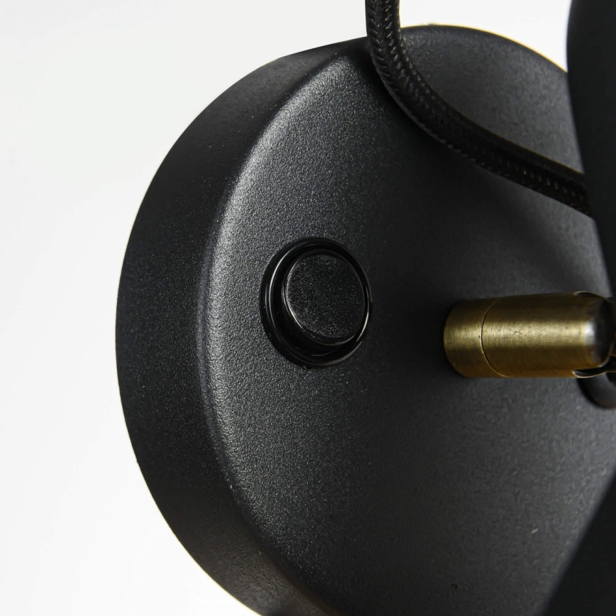 Sienas prožektors ASTAMA 1xE27/40W/230V melns/misiņš