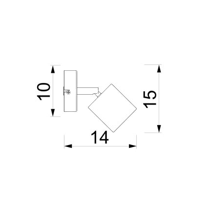 Sienas prožektors DEMIA 1xGU10/8W/230V bēšs
