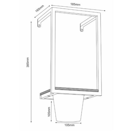 Sienas puķu pods 38x18 cm, zelta