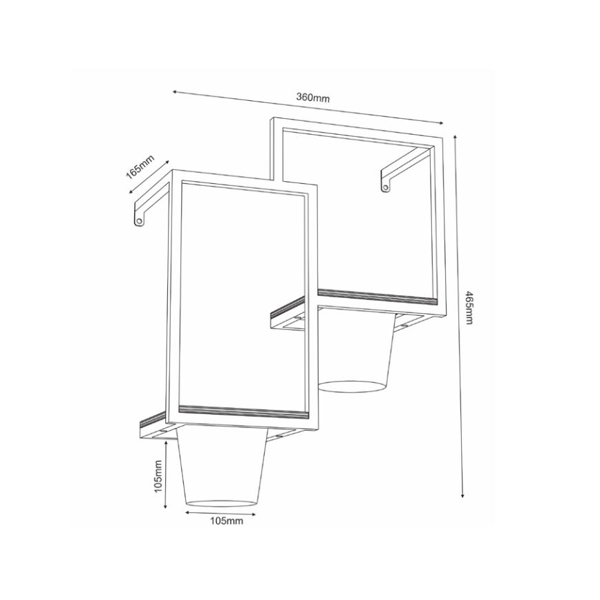 Sienas puķu pods 46x36cm, zelta