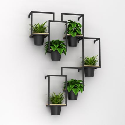 Sienas puķu pods 46x53 cm, melns