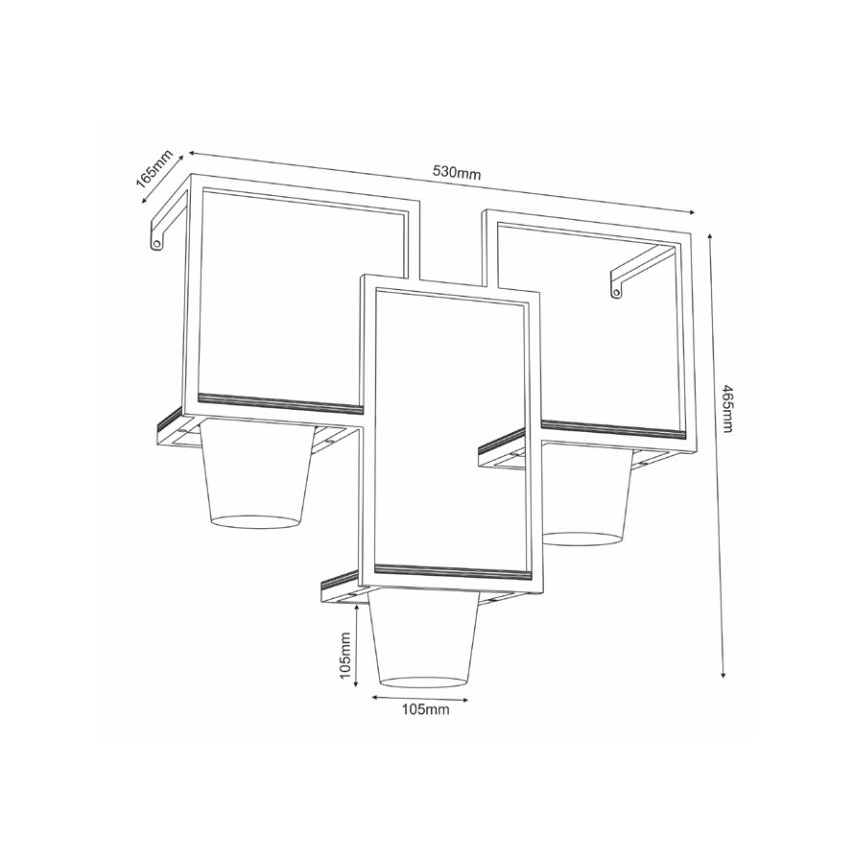 Sienas puķu pods 46x53 cm, zelta