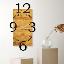 Sienas pulkstenis 41x74 cm 1xAA koks/metāls