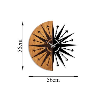 Sienas pulkstenis d. 56 cm 1xAA koks/metāls