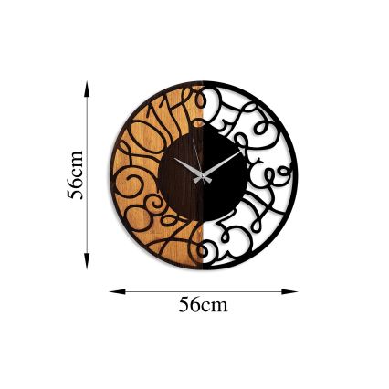 Sienas pulkstenis d. 56 cm 1xAA koks/metāls