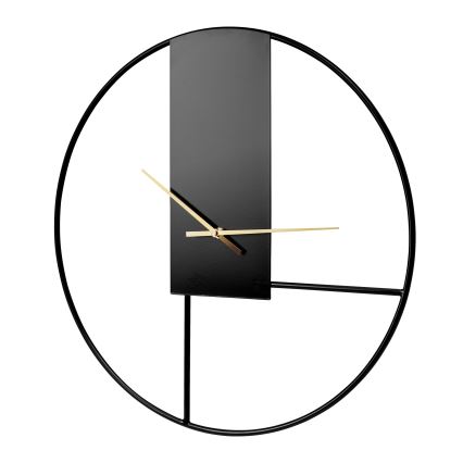 Sienas pulkstenis Ø 50 cm, 1xAA, melns/zelts