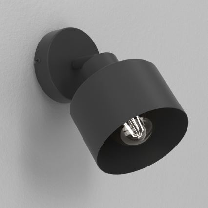 Sienas punktveida gaismeklis PARKLA 1xE27/15W/230V melns