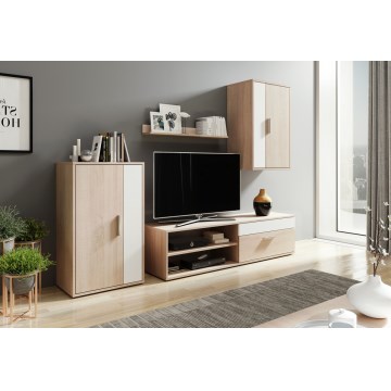 Sienas sekcija BRICK, sonoma ozols/balts