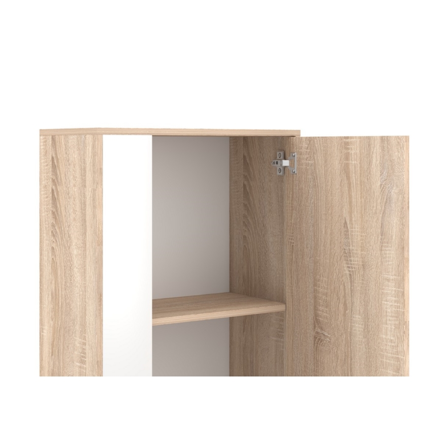 Sienas sekcija BRICK, sonoma ozols/balts