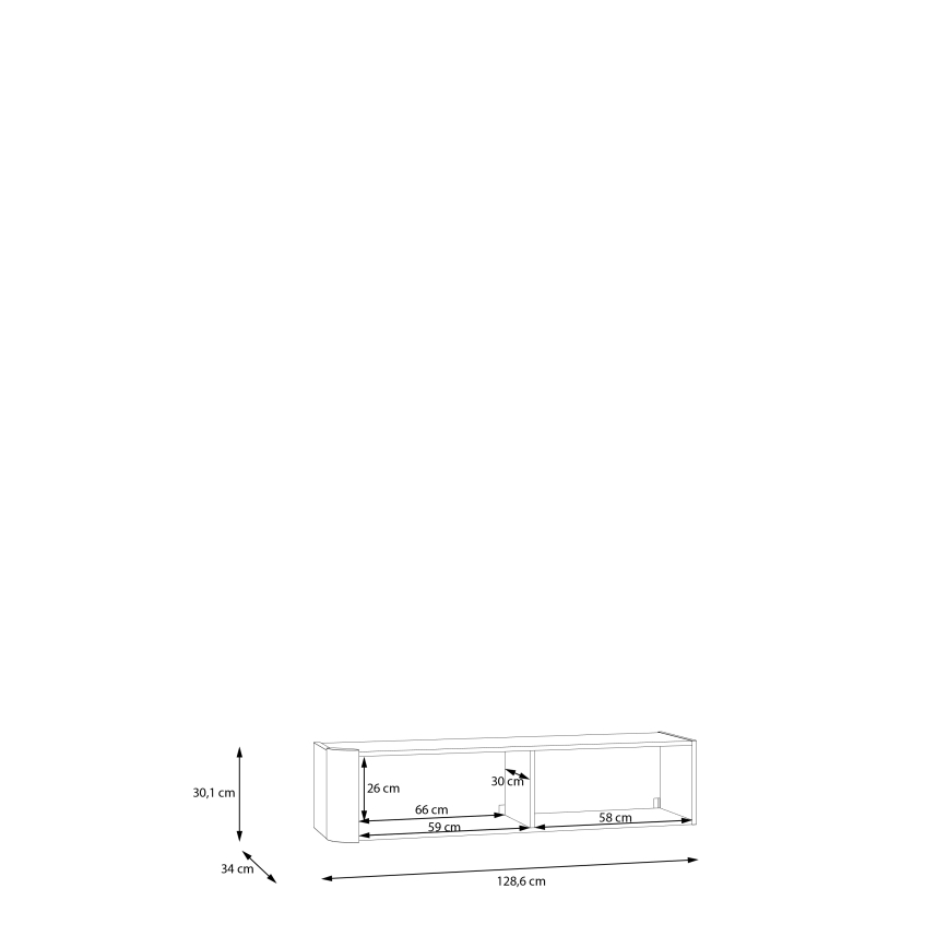 Sienas skapītis INAR melns