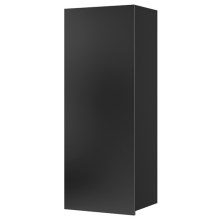 Sienas skapītis PAVO 117x45 cm spīdīgi melna/matēts melna