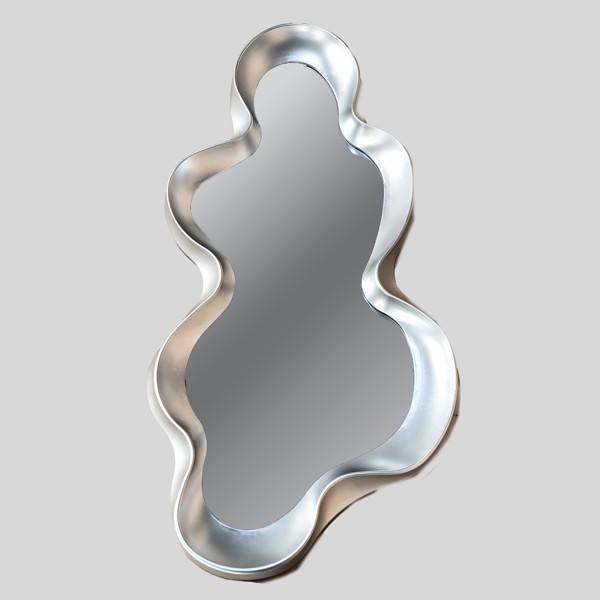 Sienas spogulis 100x50 cm sudraba