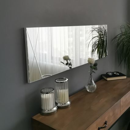 Sienas spogulis 105x35 cm sudraba