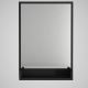 Sienas spogulis ar plauktu COSTA 75x45 cm melns