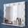Sienas spogulis ar plauktu RANI 90x71,8 cm balta