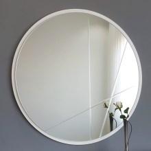 Sienas spogulis d. 60 cm sudraba