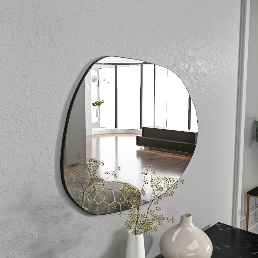 Sienas spogulis LIORA 75x55 cm melna