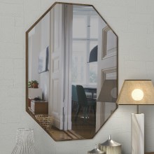 Sienas spogulis LOST 70x45 cm brūns