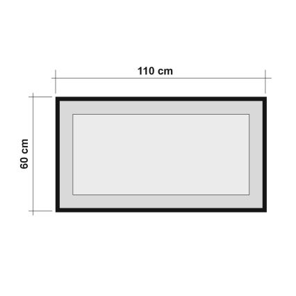 Sienas spogulis QUANTUM 60x110 cm brūns/melns