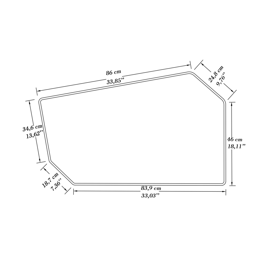 Sienas spogulis TARZ 49x86 cm balta