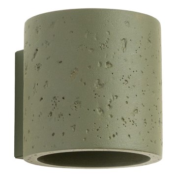 Sienas spota gaismeklis ORBIS 1xG9/8W/230V betons/zaļš